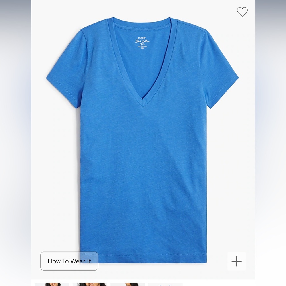 NWT J. Crew Factory Slub Cotton V-neck Tee - Picture 6 of 6